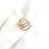 Bague en plaqué or avec pierres turquoise – Design moderne et raffiné