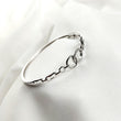 Bracelet en argent sterling avec anneaux entrelacés et zirconium