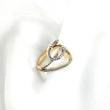 Bague en plaqué or design entrelacé pavée de zircons