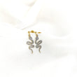 Boucles d’oreilles serpent en plaqué or pavées de zircons
