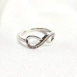Bague en argent 925 symbole infini pavée de zircons