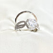Bague en argent 925 duo serti zircon – Élégance éternelle