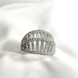 Bague en argent 925 ajourée pavée de zircons – Élégance moderne