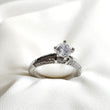 Bague en argent 925 solitaire sertie zircon – Élégance éternelle