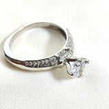 Bague en argent 925 solitaire sertie zircon – Élégance éternelle