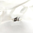 Bague en argent 925 ouverte sertie de zircons – Design Moderne Élégance