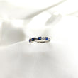 Bague en argent 925 avec pierres bleues et zircons – Raffinement Royal