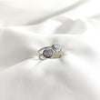 Bague en argent 925 “Double Éclat” – Design ouvert serti de zircons