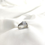 Bague en argent 925 “Royale Éternité” – Duo serti d’un zircon carré étincelant