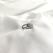 Bague en argent 925 Étreinte Éternelle – Solitaire zircon au design entrelacé