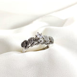 Bague en argent 925 “Roses Éternelles” – Design floral serti de zircons