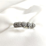 Bague en argent 925 “Élégance Florale” – Sertie de zircons scintillants