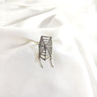 Bague en argent 925 “Toile d’Éclat” – Design arachnéen serti de zircons