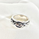 Bague homme en argent 925 chaîne centrale – Style moderne et audacieux