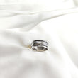 Bague homme  en argent 925 motif torsadé poli