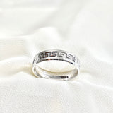 Bague Homme en argent motif grec intemporel