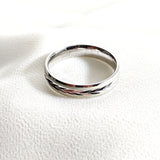 Bague Homme en argent motif gravé discret