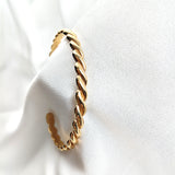 Bracelet torsadé en plaqué or – Garantie 10 ans