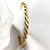 Bracelet torsadé en plaqué or – Garantie 10 ans