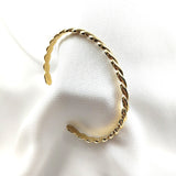 Bracelet torsadé en plaqué or – Garantie 10 ans