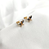 Boucles d’oreilles papillon en plaqué or – Garantie 10 ans