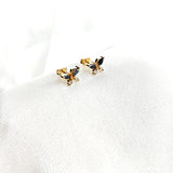Boucles d’oreilles papillon en plaqué or – Garantie 10 ans