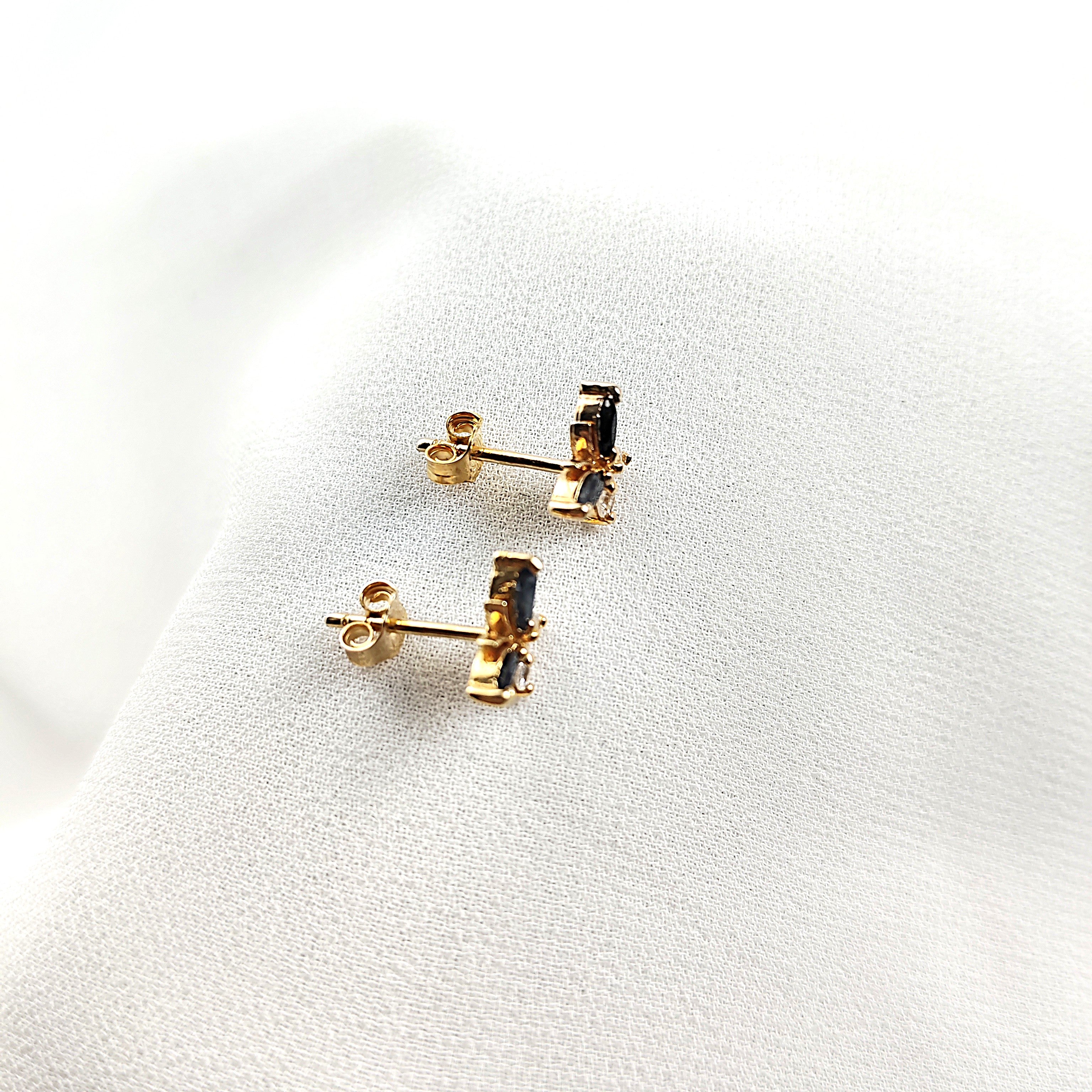 Boucles d’oreilles papillon en plaqué or – Garantie 10 ans