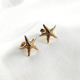 Boucles d’oreilles étoile de mer en plaqué or – Garantie 10 ans