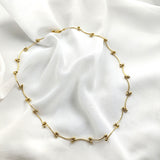 Chaîne perles ondulées en plaqué or – Garantie 10 ans