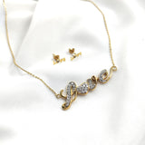 Parure “Love” en plaqué or – Garantie 10 ans