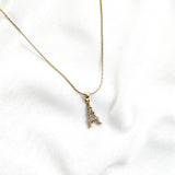 Chaîne lettre A en plaqué or – Garantie 10 ans