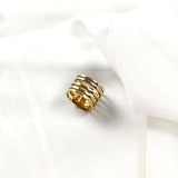 Bague multi-anneaux en plaqué or – Garantie 10 ans