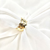 Bague tressée géométrique en plaqué or – Garantie 10 ans