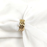 Bague maillons gourmette en plaqué or – Garantie 10 ans