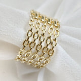 Bague multiples en plaqué or – Garantie 10 ans