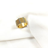 Bague perlée élégance en plaqué or – Garantie 10 ans