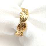 Bague feuilles entrelacées en plaqué or – Garantie 10 ans