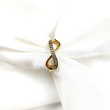 Bague infini élégance en plaqué or – Garantie 10 ans