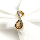 Bague infini élégance en plaqué or – Garantie 10 ans
