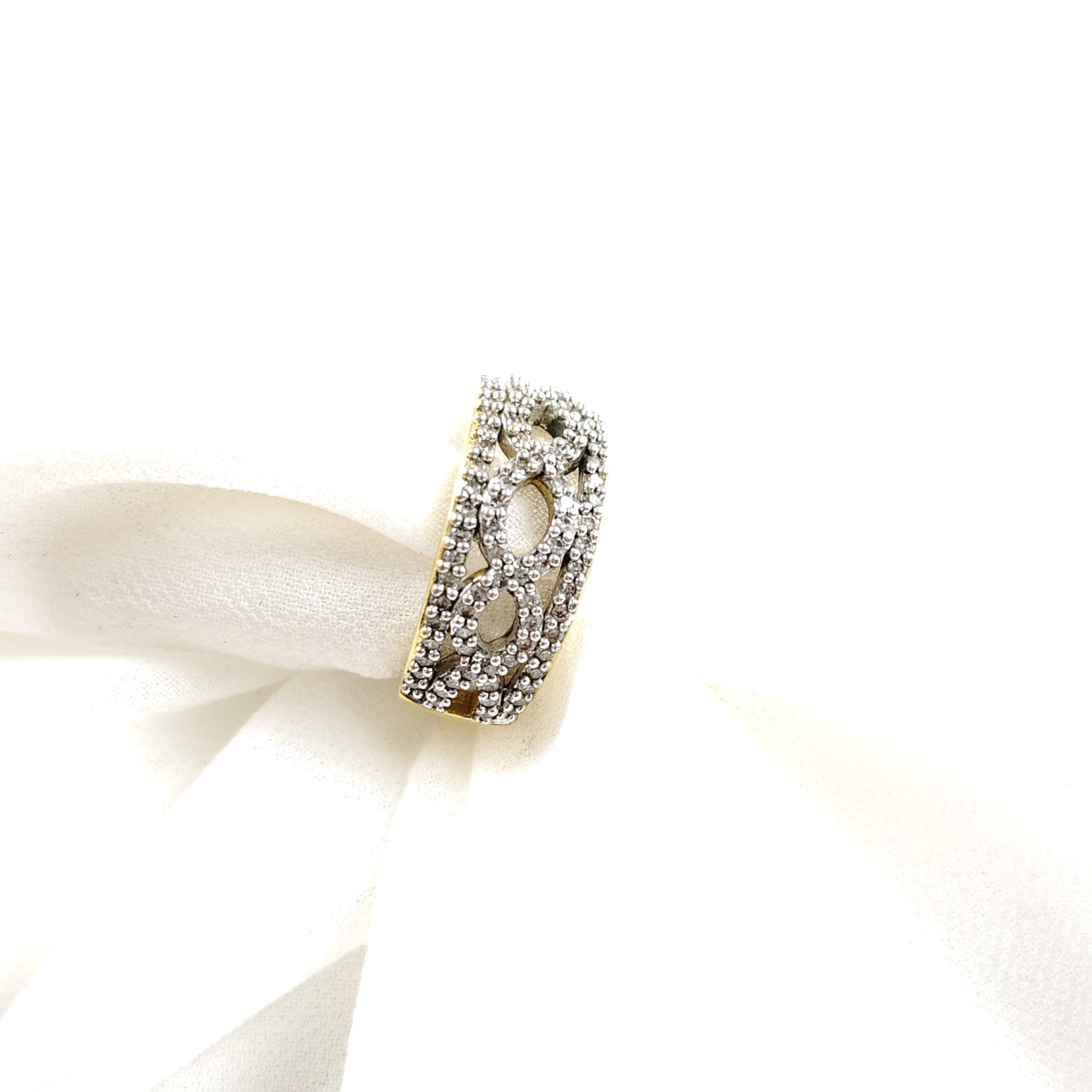 Bague ajourée élégance infinie en plaqué or – Garantie 10 ans