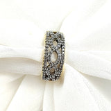 Bague ajourée élégance infinie en plaqué or – Garantie 10 ans