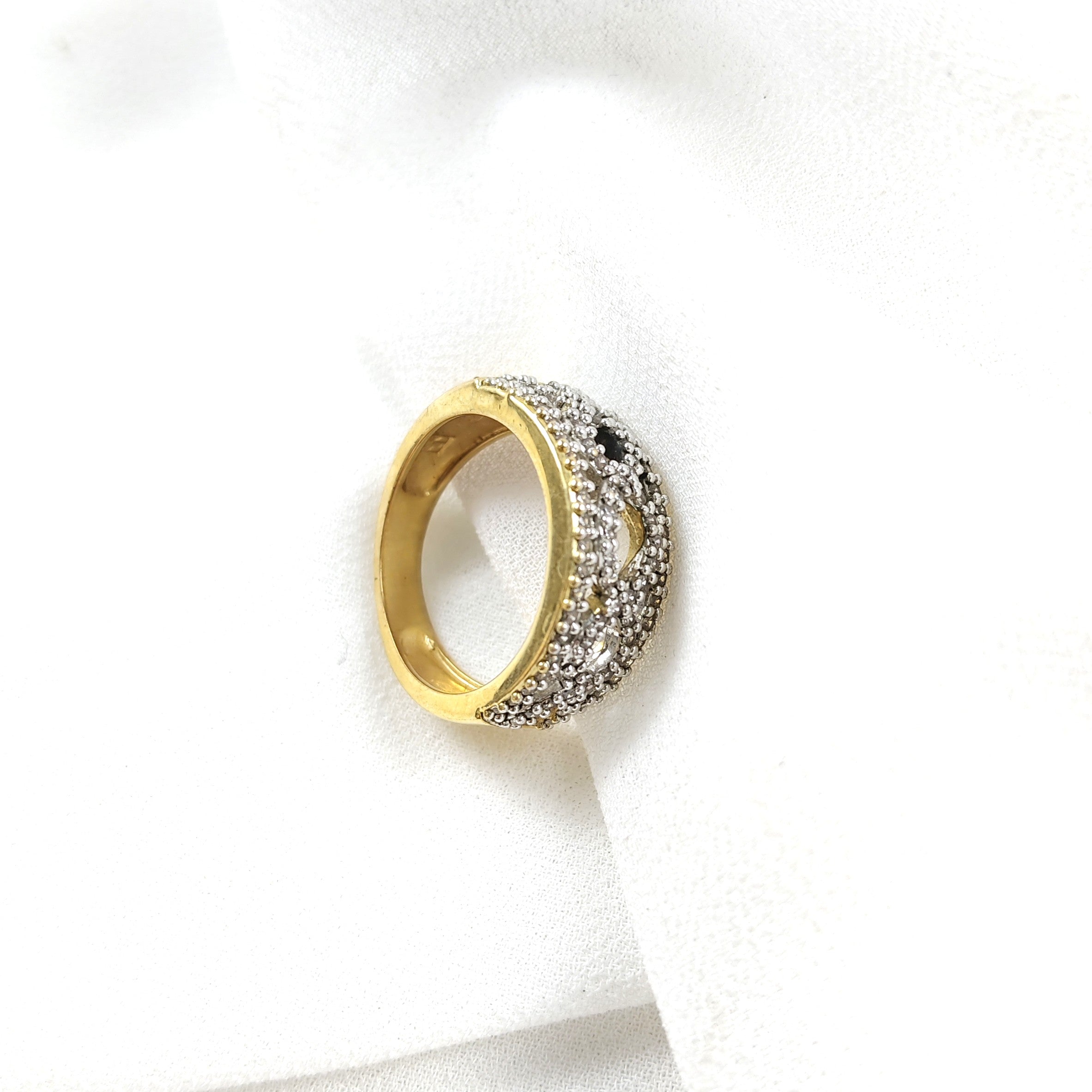 Bague ajourée élégance infinie en plaqué or – Garantie 10 ans