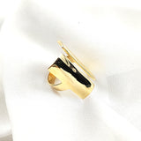 Bague design moderne en plaqué or – Garantie 10 ans