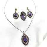 Parure antique – Élégance royale aux pierres violettes