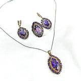 Parure antique – Élégance royale aux pierres violettes