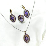 Parure antique – Élégance royale aux pierres violettes