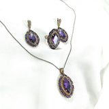 Parure antique – Élégance royale aux pierres violettes