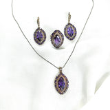 Parure antique – Élégance royale aux pierres violettes