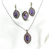 Parure antique – Élégance royale aux pierres violettes