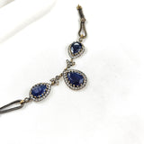 Gourmette en bronze et argent – Éclat saphir royal